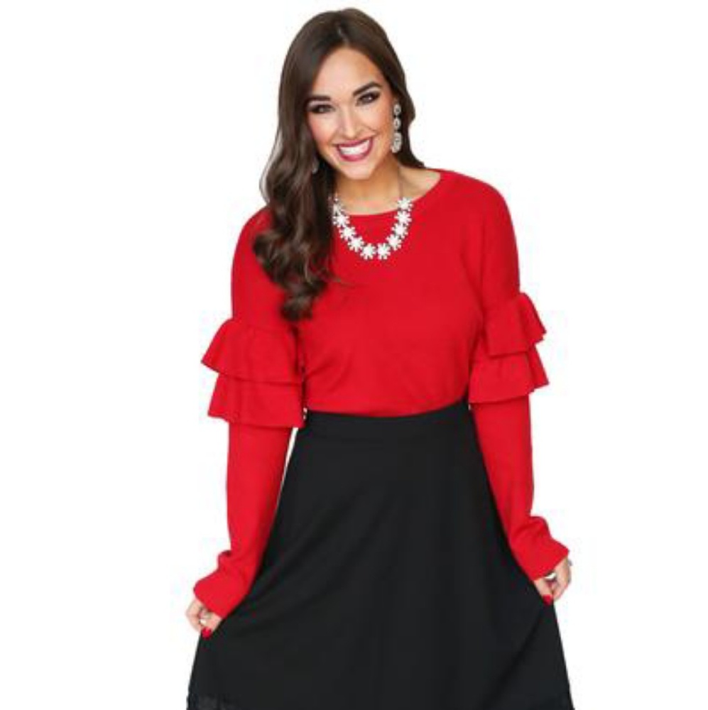 🌹Rebecca The Label - Meadow Top Red